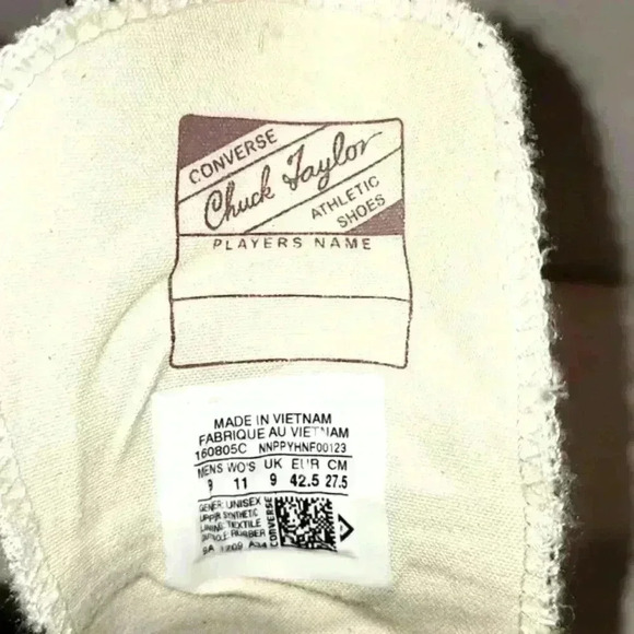 2017 Converse X JW Anderson Chuck Taylor HI Shoes, Glitter First String S7051500 - Picture 9 of 13